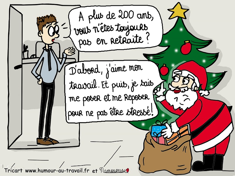 humour à le père Noel et les retraites