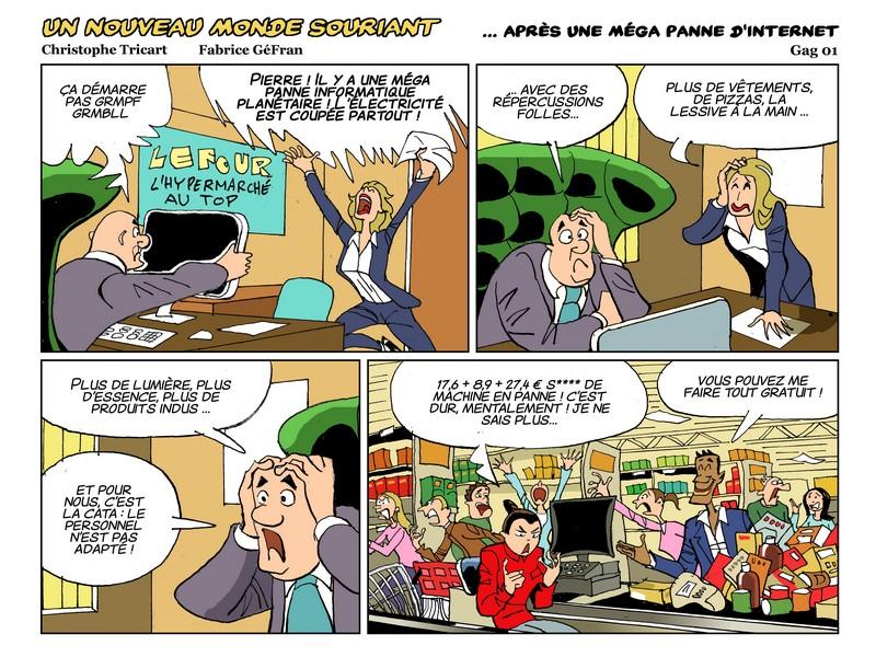 BD, Un nouveau monde souriant, gag 1 • Humour au Travail